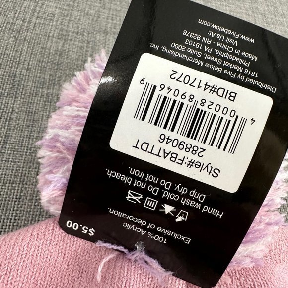 Girls Winter Hat Pink Doughnut Cane Beanie Pom Pom 100% Acrylic OS Knit Beanie - Picture 2 of 9